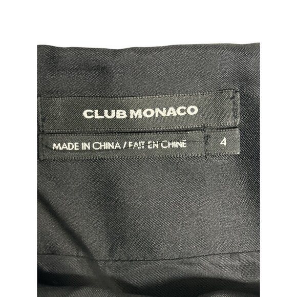 Club Monaco Black & White Abstract Print Silk Skirt - Picture 3 of 7